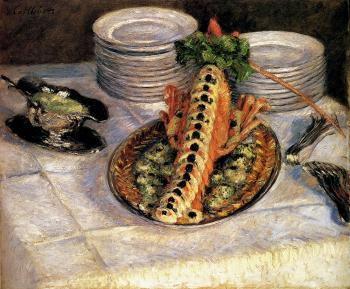 古斯塔夫 卡裡伯特 Still Life With Crayfish 古斯塔夫 卡裡伯特 Still Life With Crayfish